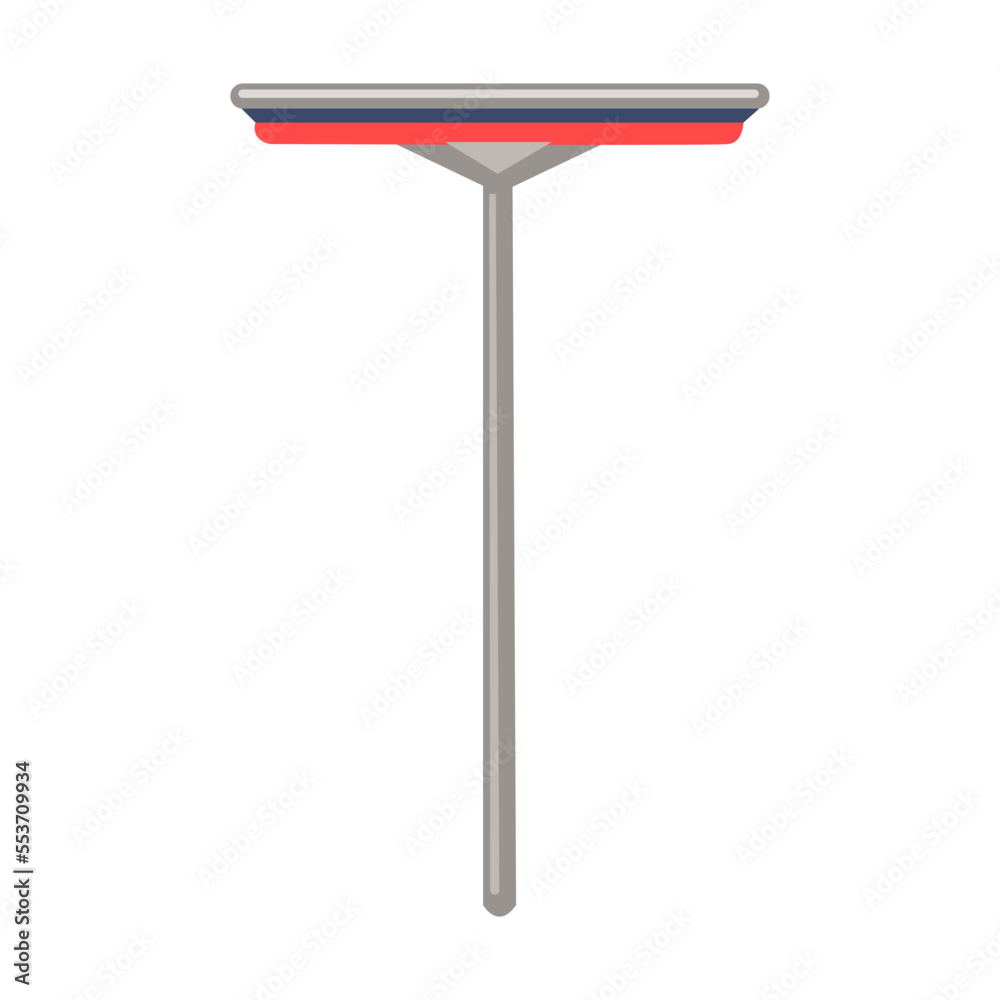 Streak free window cleaning tool for housework cartoon illustration. Colorful broom, mop, sweeper isolated on white background Streak free window cleaning tool for housework cartoon illustration. Colorful broom, mop, sweeper isolated on white background