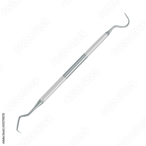 Tool for dental care. Vector illustration of dentist equipment. Cartoon tooth toothbrush isolated on white