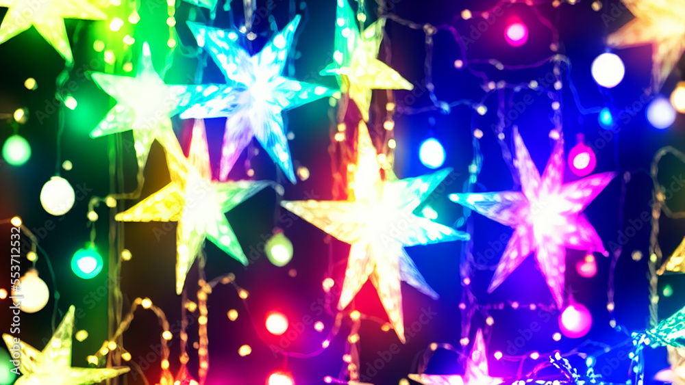 A beautiful Christmas tree with ornaments, lights, and a star A beautiful Christmas tree with ornaments, lights, and a star