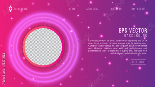 Pink Purple Gradient Sky Space Web Design Template Abstract Background EPS 10 Vector For Website Layout, Landing Page, Home Page, Web Page Back Ground
