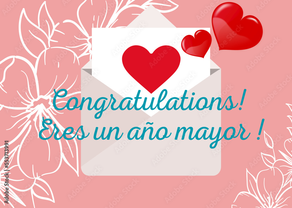 Congratulations eres un ano major_greeting card Congratulations eres un ano major_greeting card