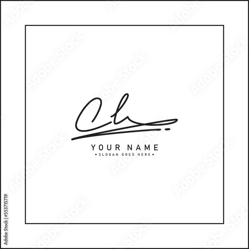 Simple Signature Logo for Alphabet CL - Signature for Photography and Fashion Business with Watercolor
