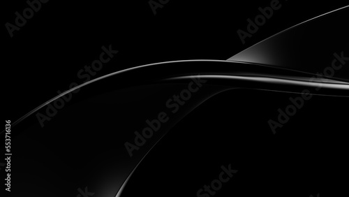 Abstract black background Illustration. 3d rendering