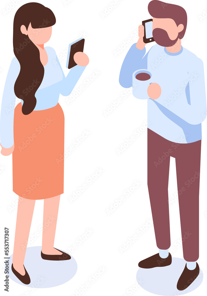 Coworking. Business people isometic Coworking. Business people isometic