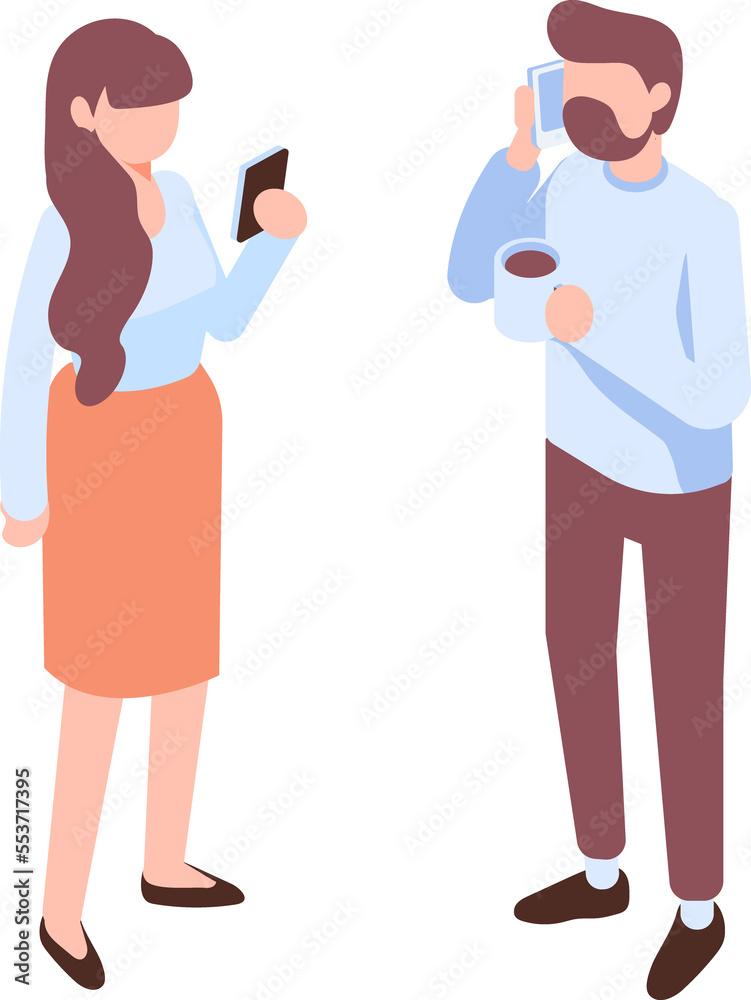 Coworking. Business people isometic Coworking. Business people isometic