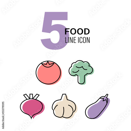 Food line art icon. Vector illustration