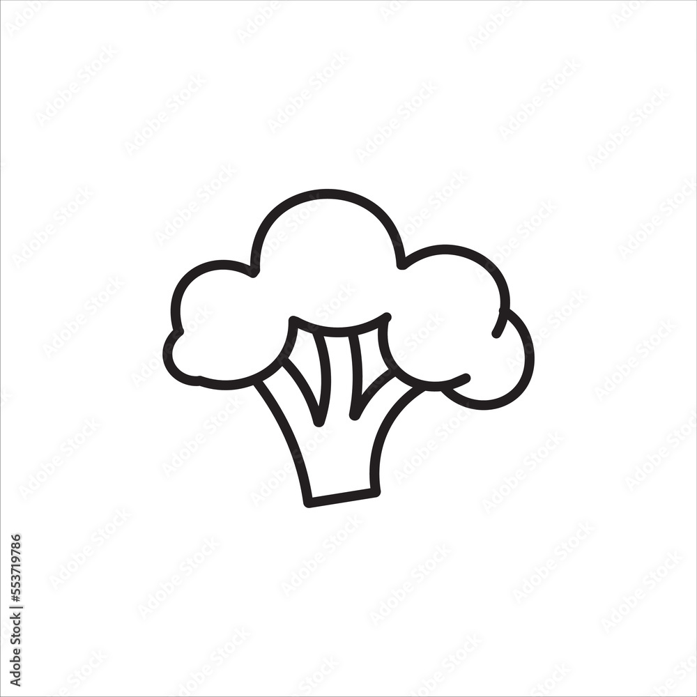 broccoli icon vector illustration on white background broccoli icon vector illustration on white background