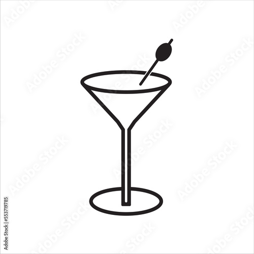 cocktail icon vector illustration on white background