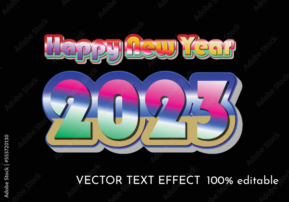 text effect editable new year 2023