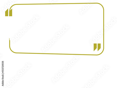 Quote frames Quote remark, text in brackets, text box icon. Transparent background png illustration