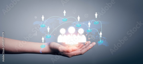 Canvas-taulu CRM Customer network relationship management concept