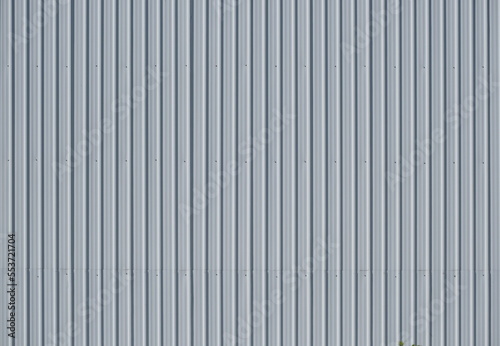 Grey corrugated metal sheet
