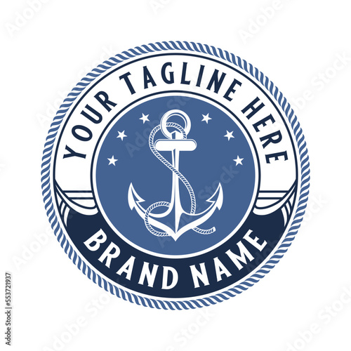 Best Quality Product Label vector design. vintage anchor icon