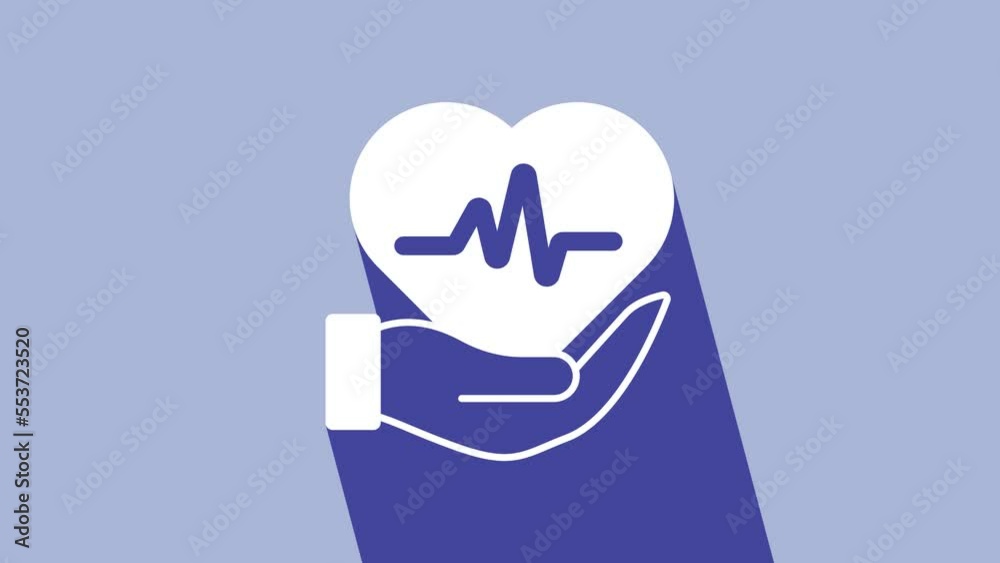 White Life insurance icon isolated on purple background. Security, safety, protection, protect concept. 4K Video motion graphic animation White Life insurance icon isolated on purple background. Security, safety, protection, protect concept. 4K Video motion graphic animation
