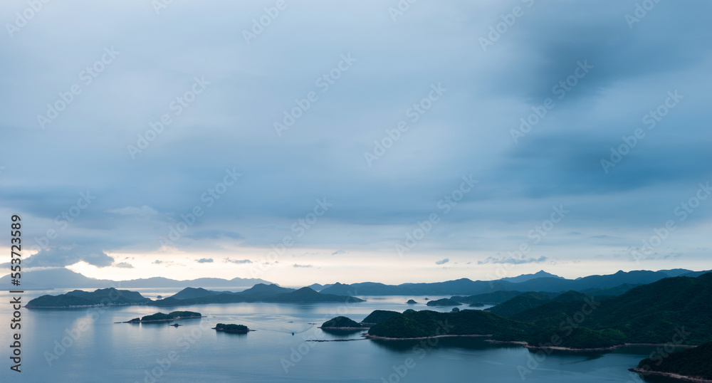 Fototapeta premium Landscape of mountains by the sea