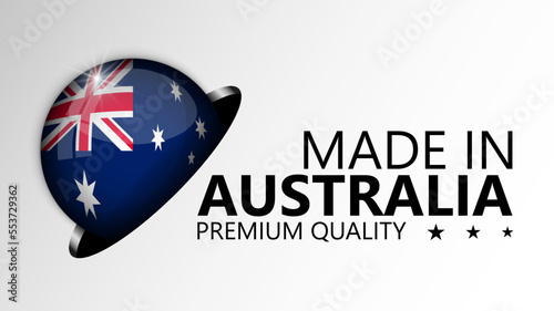 Made in Australia graphic and label.