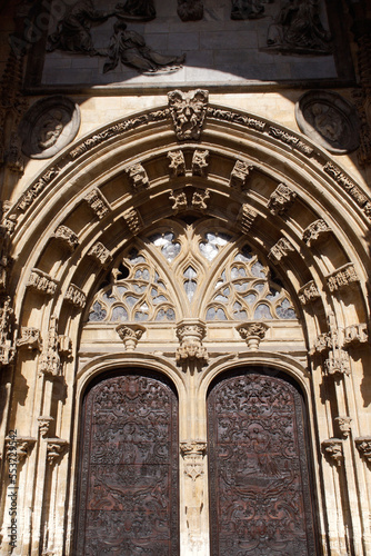 Oviedo (Spain). Detail of the portico of the Cathedral of Oviedo © Rafael