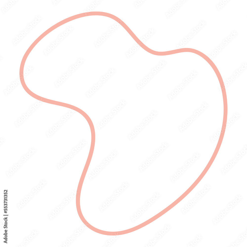 Abstract line organic shape, decorative element in boho style Abstract line organic shape, decorative element in boho style