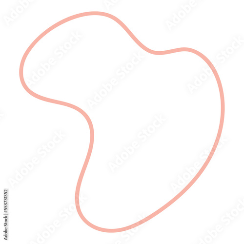 Abstract line organic shape, decorative element in boho style