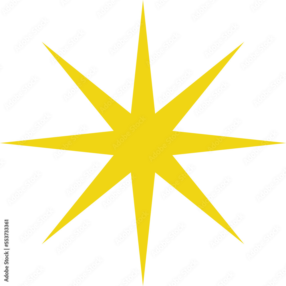 Yellow, orange, gold sparkles symbol. Vector stars sparkle icon. Bright firework, decoration twinkle, shiny flash. Glowing light effect