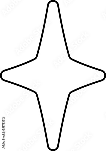 Black line sparkles symbol. Vector stars sparkle icon. Bright firework, decoration twinkle, shiny flash. Glowing light effect.