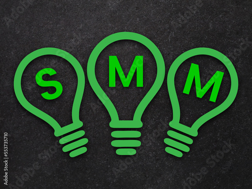 SMM social media marketing, online marketing and digital marketing image