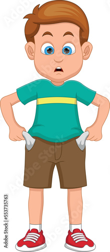 sad boy no money cartoon