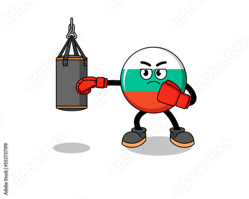 Illustration of bulgaria flag boxer