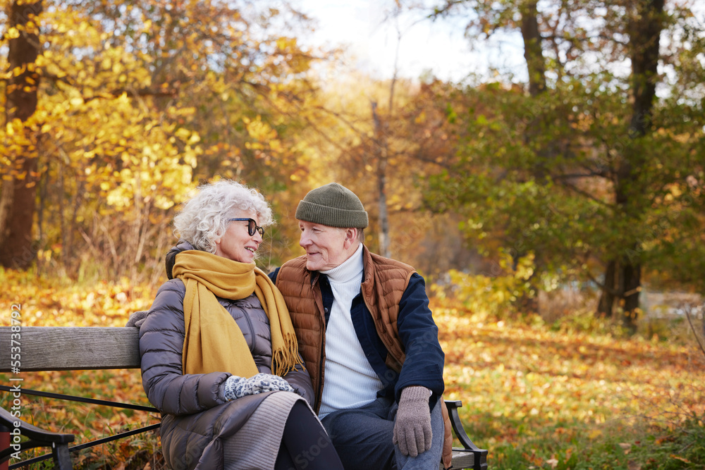 Senior couple resting in park Senior couple resting in park