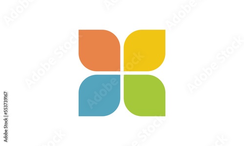 four seasons of the year logo icon concept