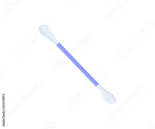 The ear cotton stick icon on white background, cotton bud, swab clean healthcare logo design. Care and hygiene. Environmentally friendly production of hygiene products vector design and illustration.
