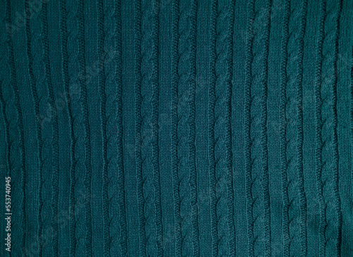 Clothing texture, fabric surface, dress close-up, green sweater