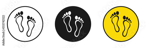 Set of web icons for feet flat design