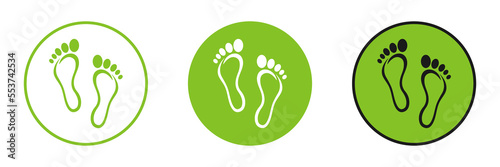 Set of web icons for feet flat design