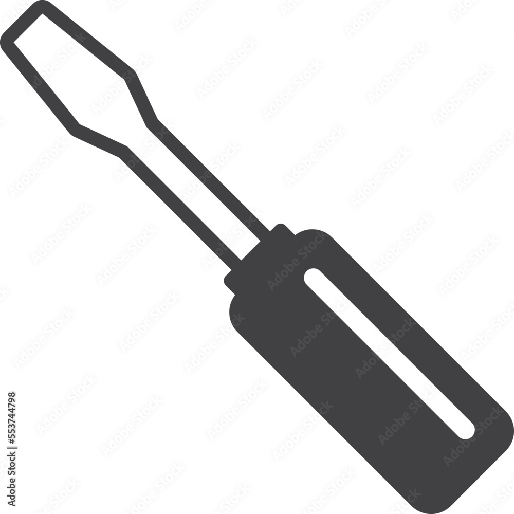 screwdriver illustration in minimal style screwdriver illustration in minimal style