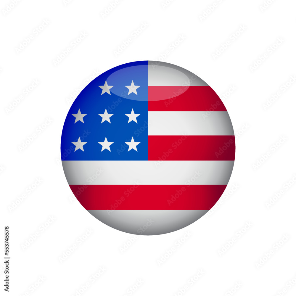 American flag icon vector design templates American flag icon vector design templates