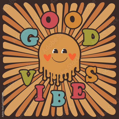 Distorted smile emoji isolated on colored background.
