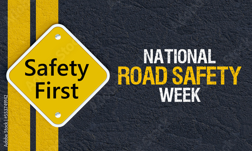 National Road safety week is observed every year in January and in May, It aims at making the roads and streets safer. 3D Rendering
