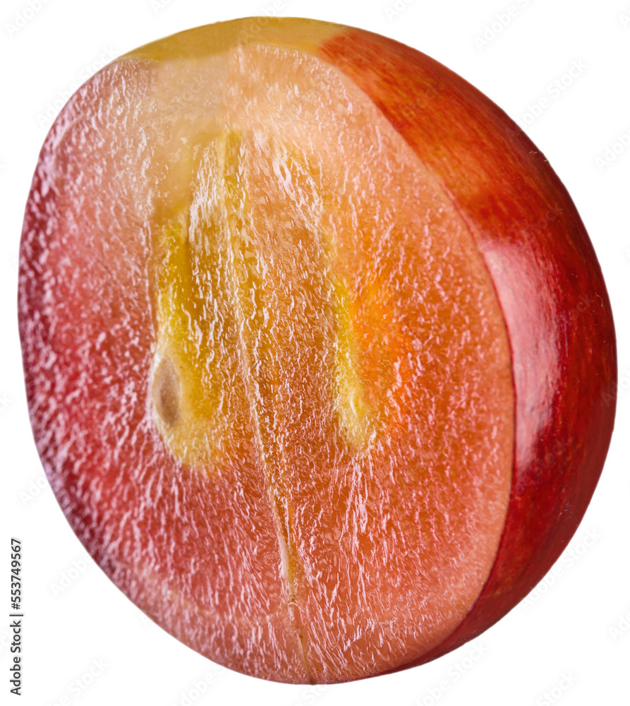 Fototapeta premium Fresh ripe juicy grape berry half