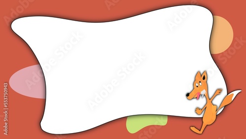 Cuadro en lienzo abstract flinch fox template for text,editing,banner,background,wallpaper