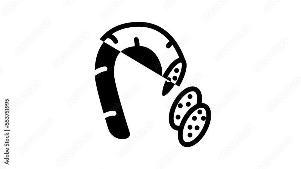 blood sausage meat line icon animation blood sausage meat line icon animation
