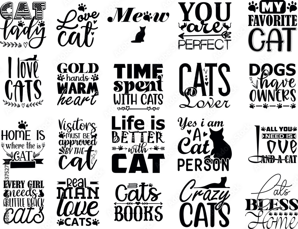 Cat Quotes SVG Bundle pack 7