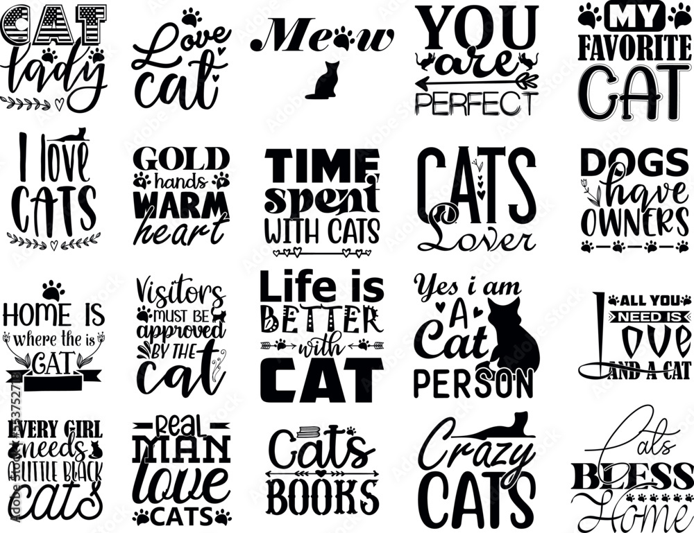 Cat Quotes SVG Bundle pack 7 Cat Quotes SVG Bundle pack 7