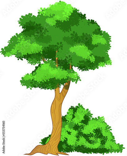 Big Tree Cartoon illustration