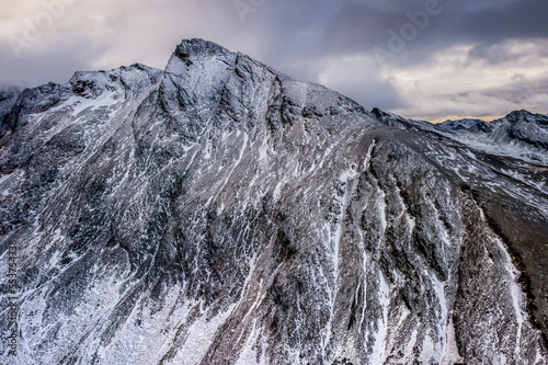 Nature and mountains view of Tierra del Fuego province in Argentina. Nature of South America photo