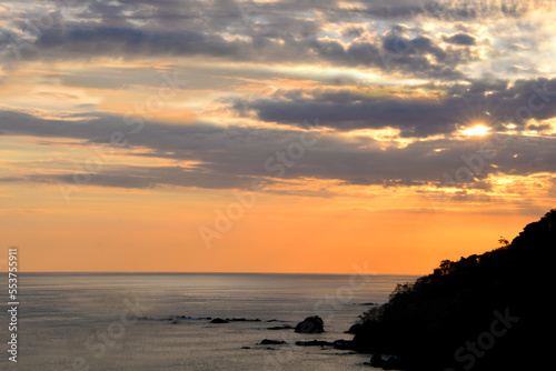 Cliff side Sunset Over the Sea in Costa Rica