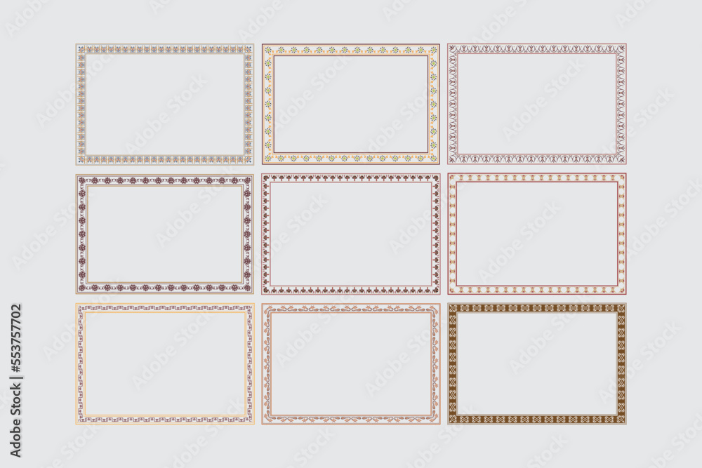 Vector luxury photo frame border design, certificate border, resume ...