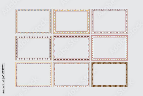 Vector luxury photo frame border design, certificate border, resume border frame