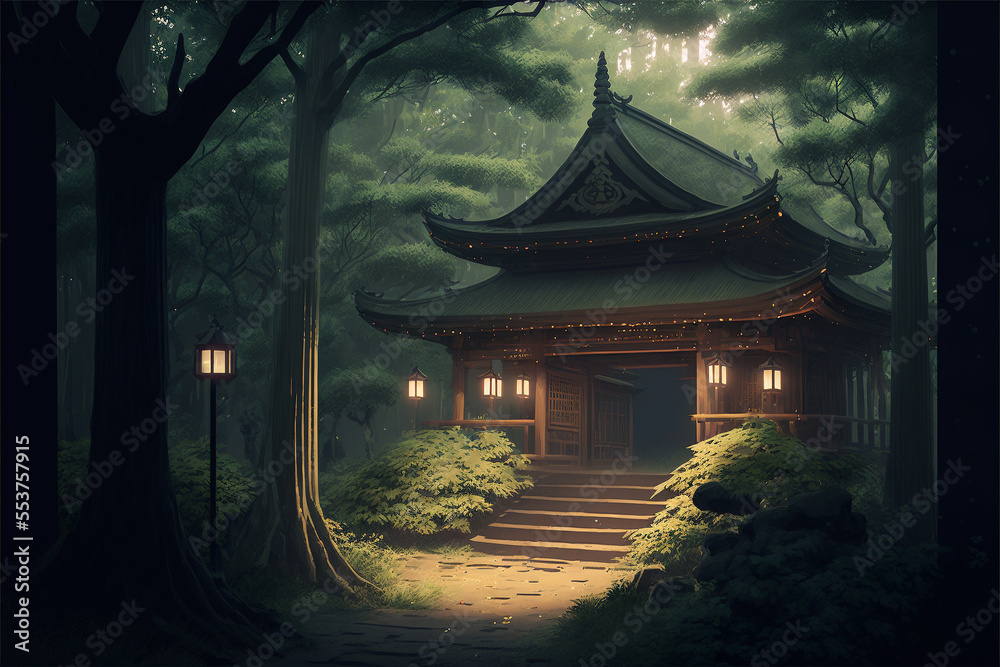 常緑の神社 Generative AI
常緑の神社 Generative AI