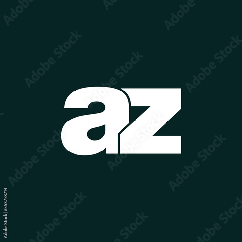 Letter AZ simple logo design vector